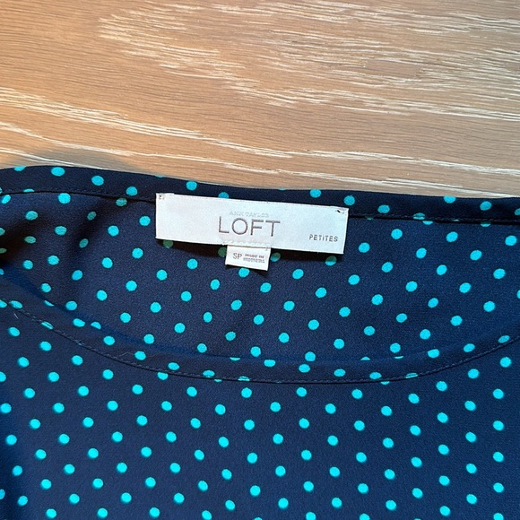 Loft, small, petite polkadot top - Picture 2 of 3